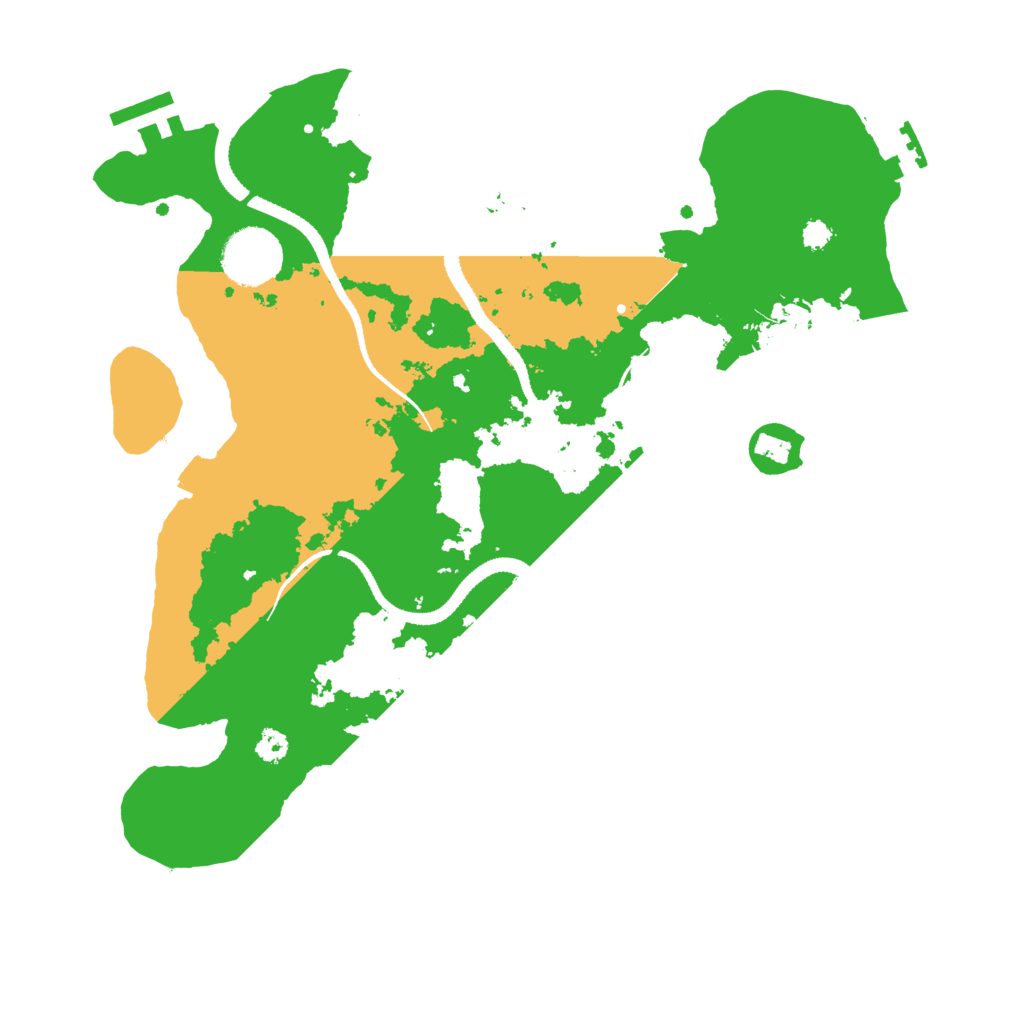 Biome Rust Map: Procedural Map, Size: 3200, Seed: 569980025