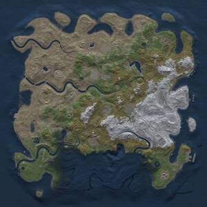 Thumbnail Rust Map: Procedural Map, Size: 4900, Seed: 795547397, 17 Monuments