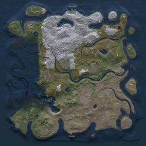 Thumbnail Rust Map: Procedural Map, Size: 4096, Seed: 1439936302, 14 Monuments
