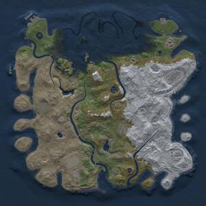 Thumbnail Rust Map: Procedural Map, Size: 4250, Seed: 1599256907, 16 Monuments