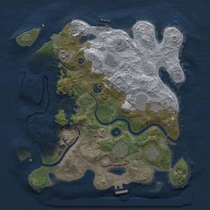Thumbnail Rust Map: Procedural Map, Size: 3500, Seed: 66889, 14 Monuments