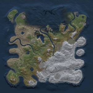 Thumbnail Rust Map: Procedural Map, Size: 4000, Seed: 1017, 13 Monuments