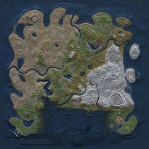 Thumbnail Rust Map: Procedural Map, Size: 4500, Seed: 637542, 15 Monuments