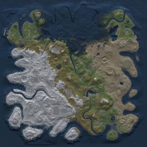 Thumbnail Rust Map: Procedural Map, Size: 4600, Seed: 9858, 17 Monuments