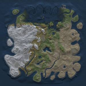 Thumbnail Rust Map: Procedural Map, Size: 4500, Seed: 852848998, 16 Monuments