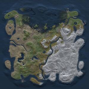 Thumbnail Rust Map: Procedural Map, Size: 4500, Seed: 616876565, 15 Monuments