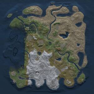 Thumbnail Rust Map: Procedural Map, Size: 4250, Seed: 658291926, 16 Monuments