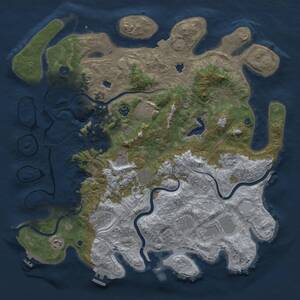Thumbnail Rust Map: Procedural Map, Size: 4500, Seed: 2002125203, 16 Monuments