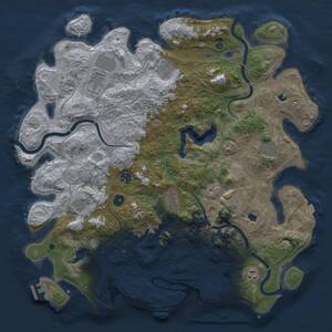 Thumbnail Rust Map: Procedural Map, Size: 4500, Seed: 482462536, 16 Monuments