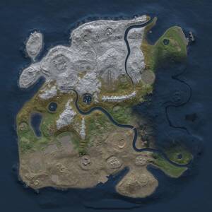 Thumbnail Rust Map: Procedural Map, Size: 3500, Seed: 66355190, 15 Monuments