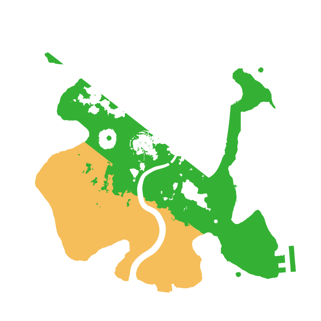 Biome Rust Map: Procedural Map, Size: 2500, Seed: 961605202