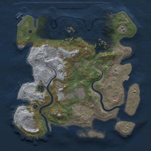 Thumbnail Rust Map: Procedural Map, Size: 3500, Seed: 183651260, 13 Monuments