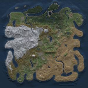 Thumbnail Rust Map: Procedural Map, Size: 4500, Seed: 187493218, 19 Monuments