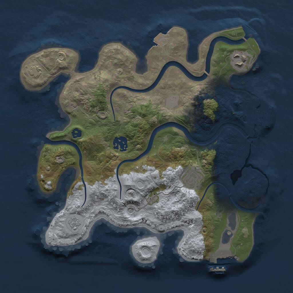 Rust Map: Procedural Map, Size: 2900, Seed: 90, 9 Monuments