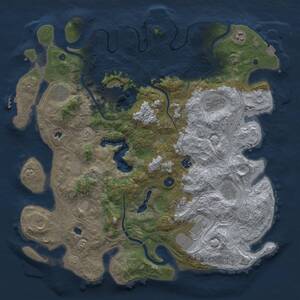 Thumbnail Rust Map: Procedural Map, Size: 4500, Seed: 458503573, 17 Monuments