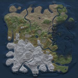 Thumbnail Rust Map: Procedural Map, Size: 4250, Seed: 1126848701, 16 Monuments