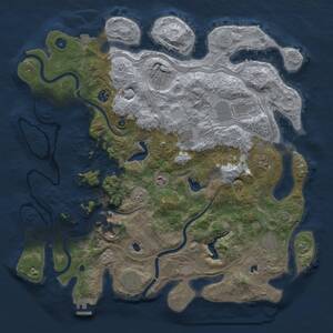 Thumbnail Rust Map: Procedural Map, Size: 4500, Seed: 429657441, 15 Monuments