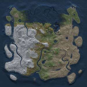 Thumbnail Rust Map: Procedural Map, Size: 4250, Seed: 1316364286, 16 Monuments