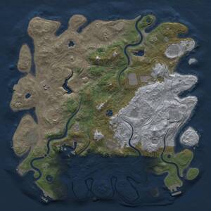 Thumbnail Rust Map: Procedural Map, Size: 4500, Seed: 548412881, 17 Monuments