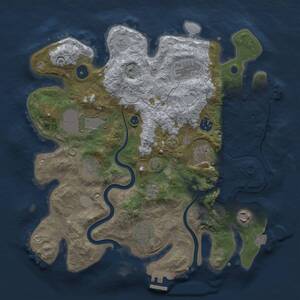 Thumbnail Rust Map: Procedural Map, Size: 3500, Seed: 376557308, 14 Monuments