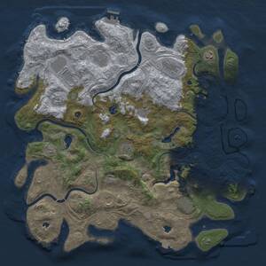 Thumbnail Rust Map: Procedural Map, Size: 4500, Seed: 968975691, 17 Monuments