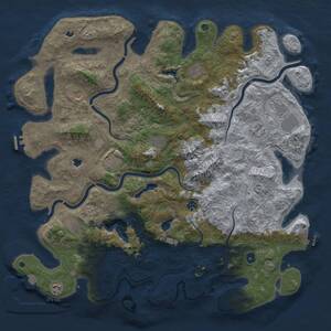 Thumbnail Rust Map: Procedural Map, Size: 5000, Seed: 2126758213, 16 Monuments