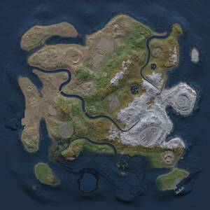 Thumbnail Rust Map: Procedural Map, Size: 3500, Seed: 275952408, 14 Monuments