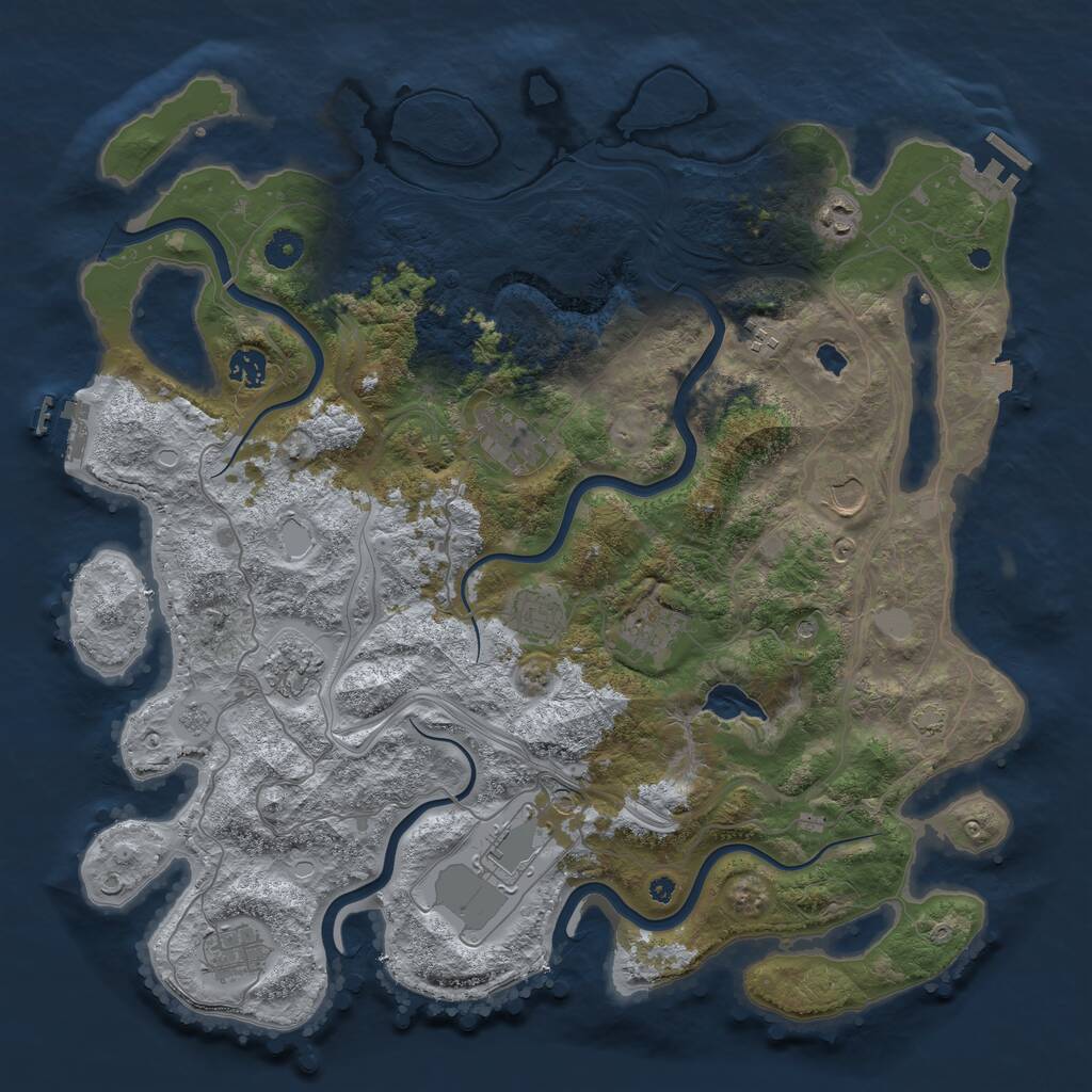 Rust Map: Procedural Map, Size: 4250, Seed: 1469371315, 16 Monuments