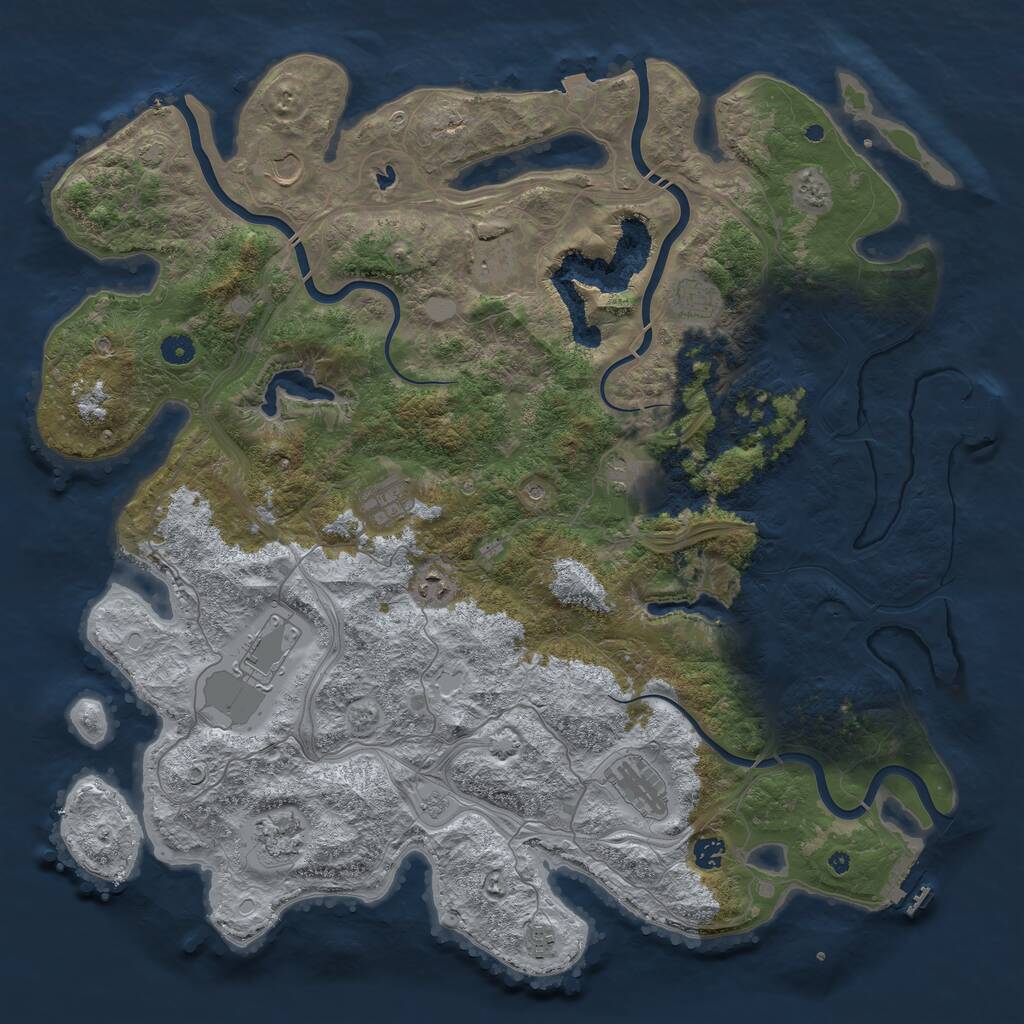 Rust Map: Procedural Map, Size: 4750, Seed: 2428, 17 Monuments