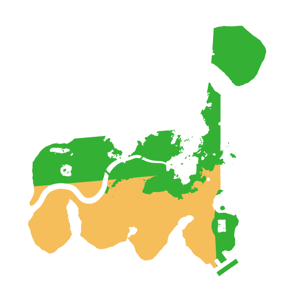 Biome Rust Map: Procedural Map, Size: 2500, Seed: 421295971