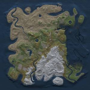 Thumbnail Rust Map: Procedural Map, Size: 4300, Seed: 20260101, 16 Monuments