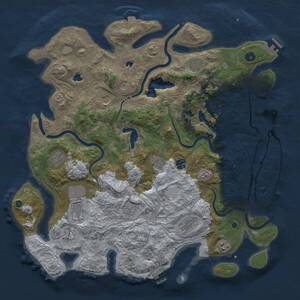 Thumbnail Rust Map: Procedural Map, Size: 4500, Seed: 651821147, 17 Monuments