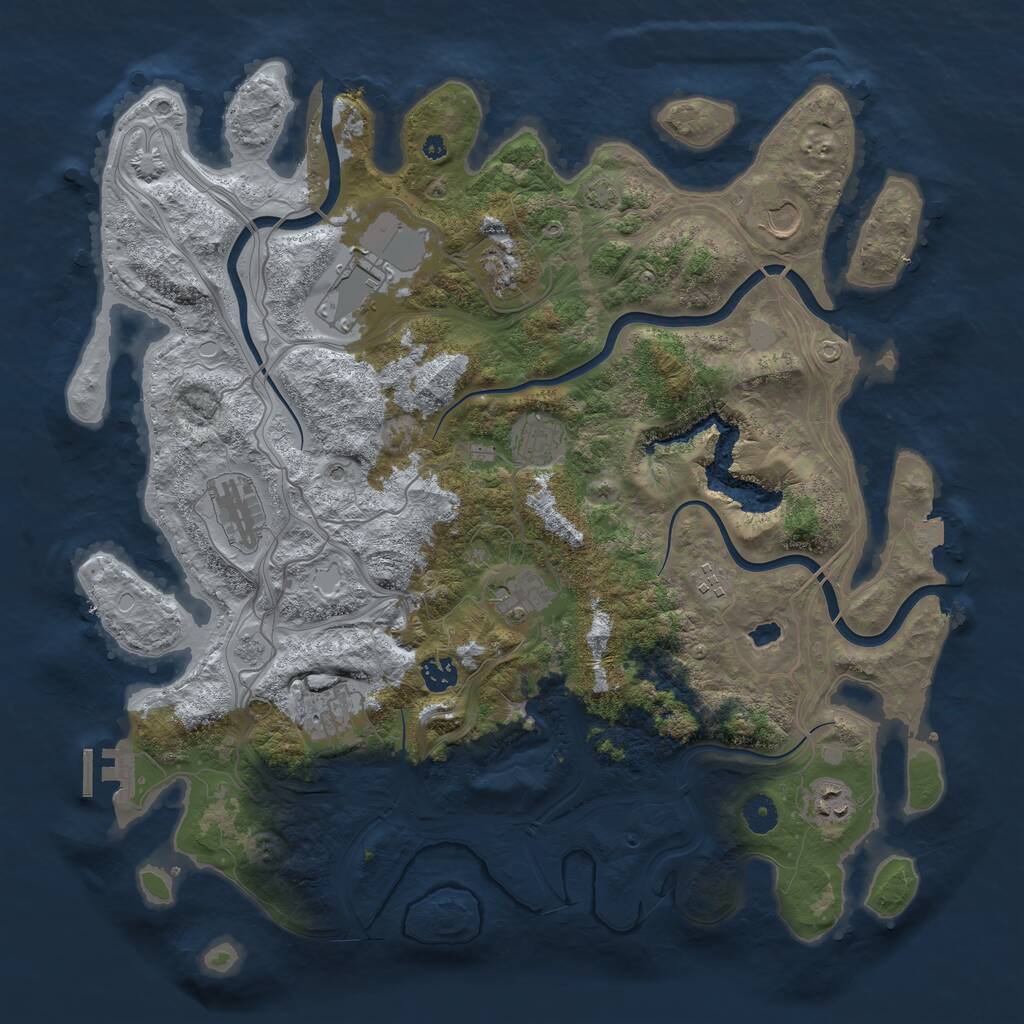 Rust Map: Procedural Map, Size: 4250, Seed: 794921181, 15 Monuments