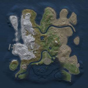 Thumbnail Rust Map: Procedural Map, Size: 3000, Seed: 152314775, 10 Monuments