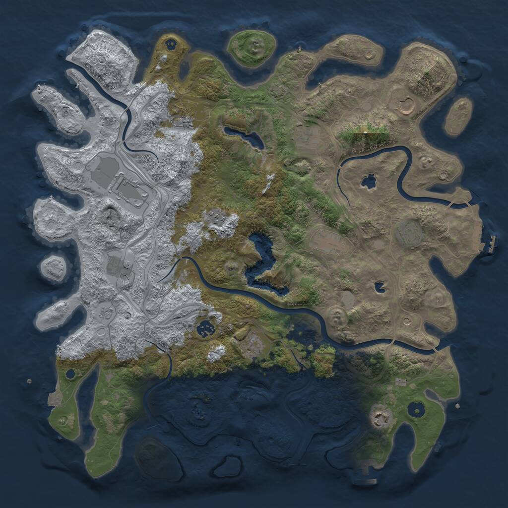 Rust Map: Procedural Map, Size: 4500, Seed: 2752856, 17 Monuments
