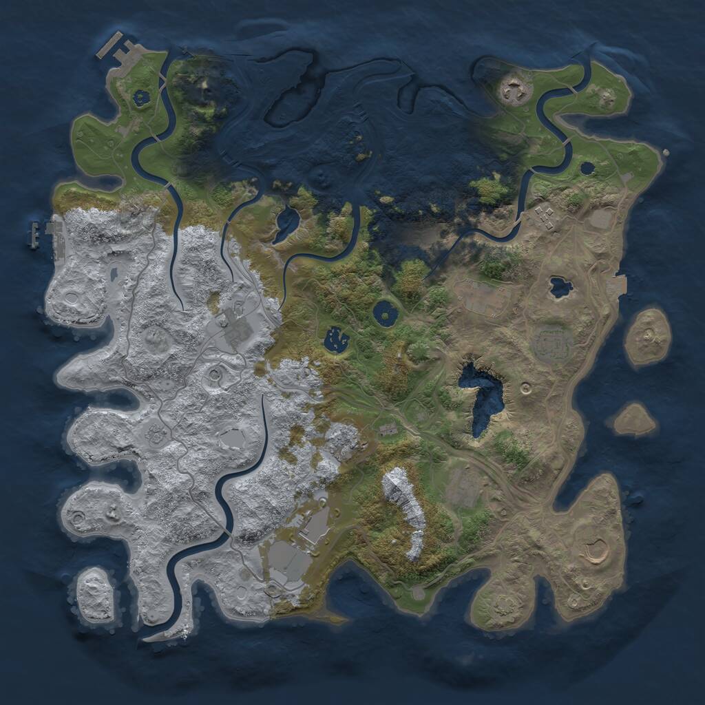 Rust Map: Procedural Map, Size: 4250, Seed: 685073796, 16 Monuments