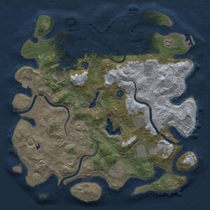 Thumbnail Rust Map: Procedural Map, Size: 4250, Seed: 491333309, 15 Monuments