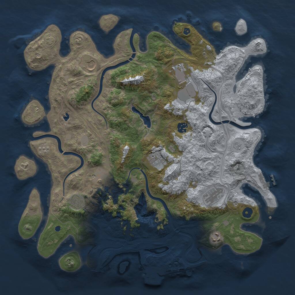 Rust Map: Procedural Map, Size: 4250, Seed: 860123948, 15 Monuments