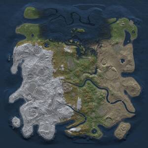 Thumbnail Rust Map: Procedural Map, Size: 4300, Seed: 426880851, 16 Monuments