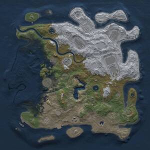 Thumbnail Rust Map: Procedural Map, Size: 4000, Seed: 1121904364, 16 Monuments