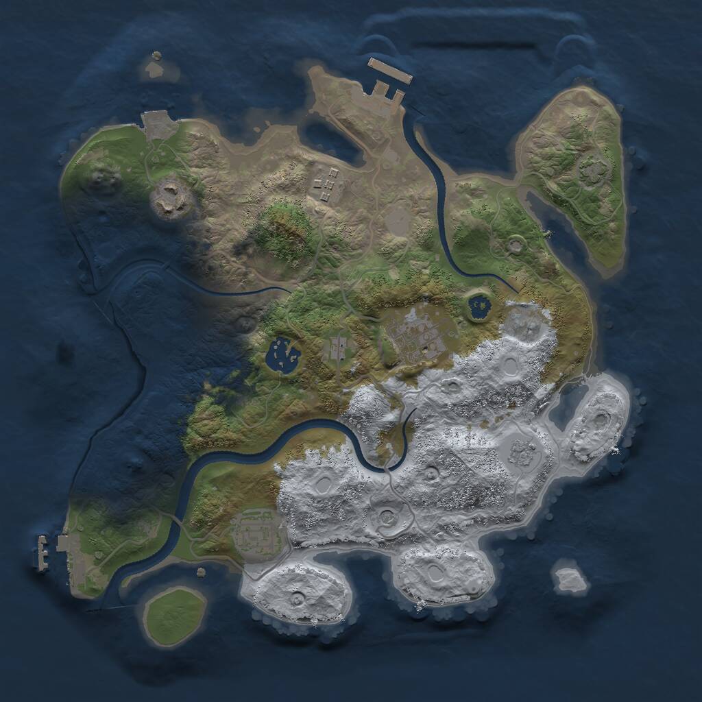 Rust Map: Procedural Map, Size: 3061, Seed: 481981, 11 Monuments