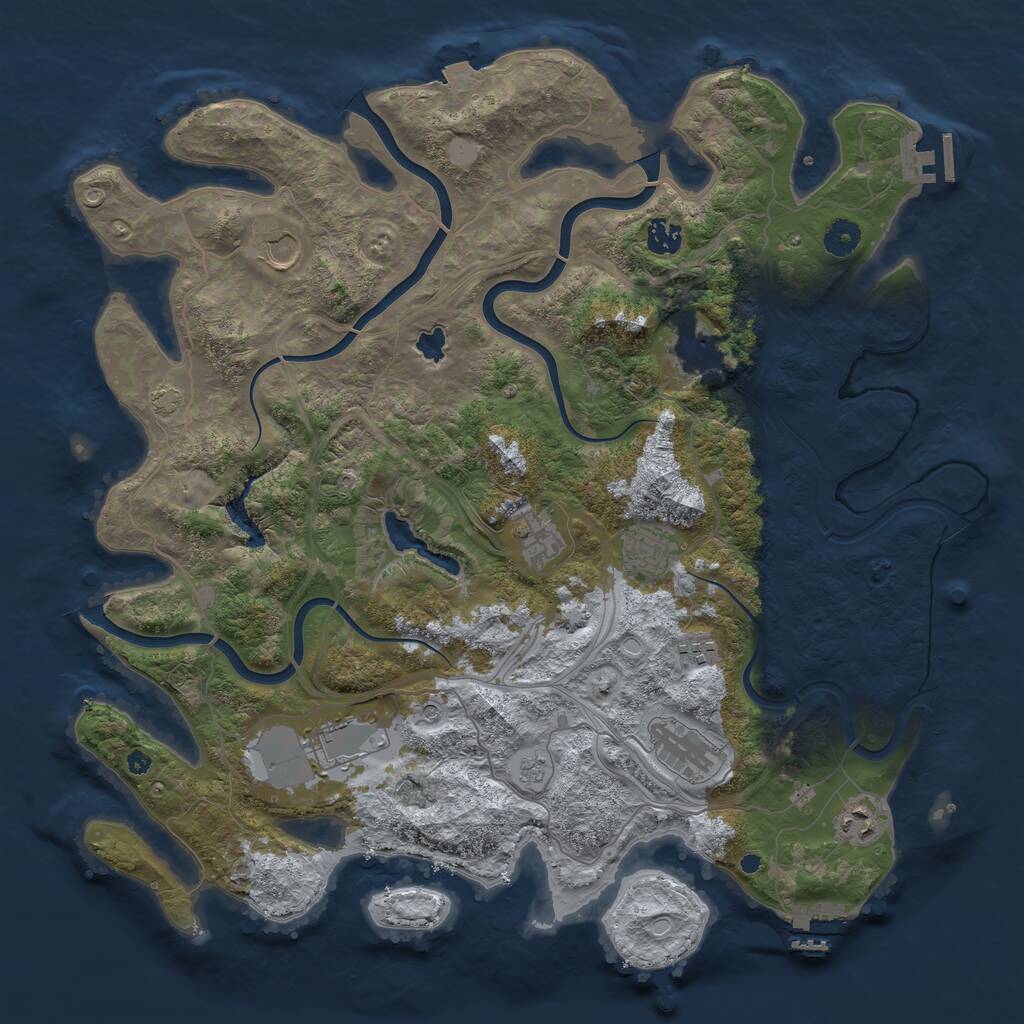 Rust Map: Procedural Map, Size: 4250, Seed: 1322245205, 15 Monuments