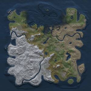 Thumbnail Rust Map: Procedural Map, Size: 4500, Seed: 132314, 16 Monuments