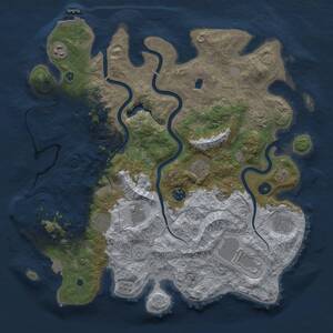 Thumbnail Rust Map: Procedural Map, Size: 4001, Seed: 50000, 15 Monuments