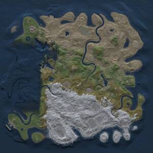 Thumbnail Rust Map: Procedural Map, Size: 4500, Seed: 63189323, 16 Monuments