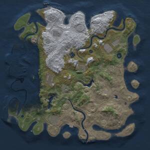 Thumbnail Rust Map: Procedural Map, Size: 4250, Seed: 1408404142, 16 Monuments
