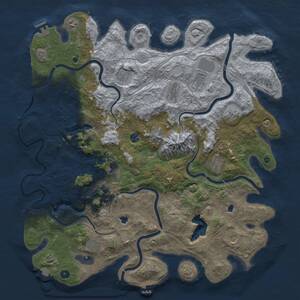 Thumbnail Rust Map: Procedural Map, Size: 5000, Seed: 1697228368, 17 Monuments