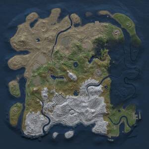 Thumbnail Rust Map: Procedural Map, Size: 4250, Seed: 957730132, 17 Monuments