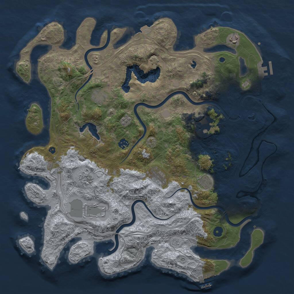 Rust Map: Procedural Map, Size: 4400, Seed: 48090000, 15 Monuments