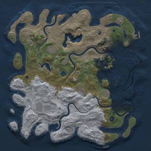 Thumbnail Rust Map: Procedural Map, Size: 4400, Seed: 48090000, 15 Monuments